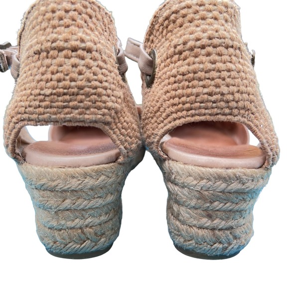 Women’s Tan Leather/Fabric Espadrilles w/Ankle Straps Made in Spain Size 40/US9 - Picture 9 of 13